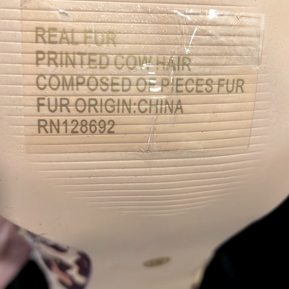 STEVE MADDEN LEOPARD PRINT REAL FUR ANKLE BOOTS - 8 1/2 - NEW IN BOX ! - Picture 7 of 14